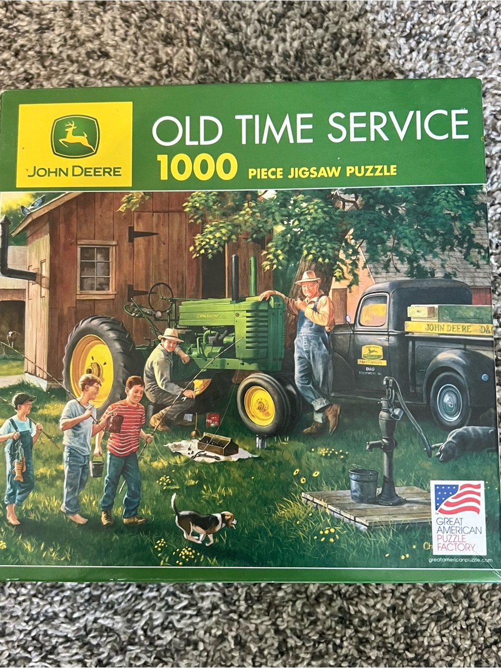 John Deere Green and Yellow "Old Time Service" 1000 Piece Jigsaw Puzzle